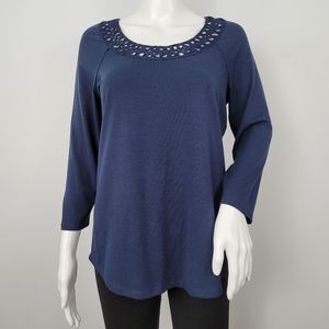 Anthropologie Daniel Rainn 3/4 Sleeve Top